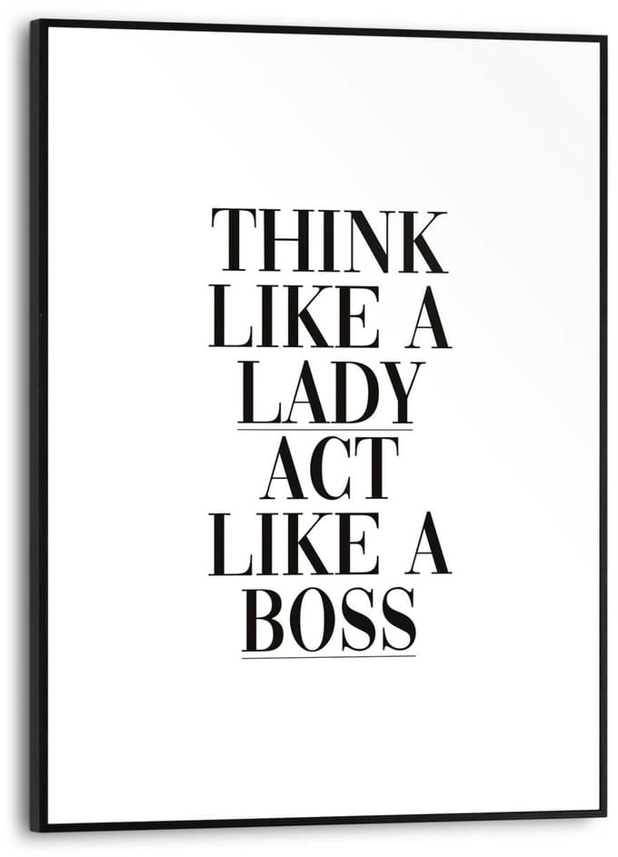 Schilderij Lady Boss - 40 x 30 - Hout - REINDERS