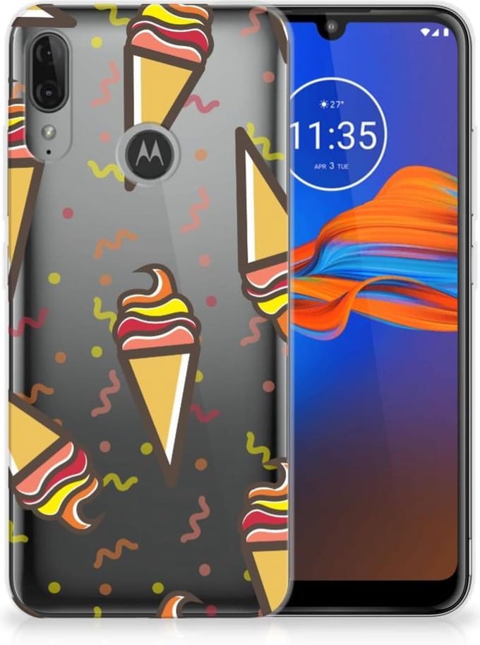 Motorola Moto E6 Plus Siliconen Case Icecream