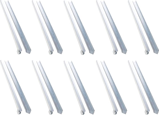 10 set grondankers voor graskant smal 40 x 2,6 x 0,2 cm