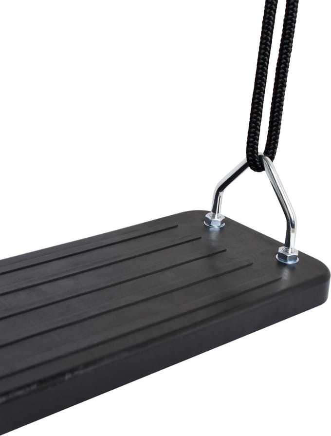 BOOST2 schommelzitje rubber (stalen inlegplaat) luxe zwart touw