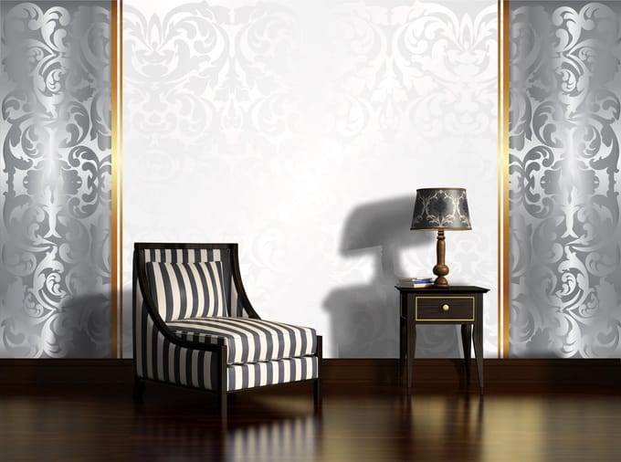 Abstract Pattern Vintage Photo Wallcovering