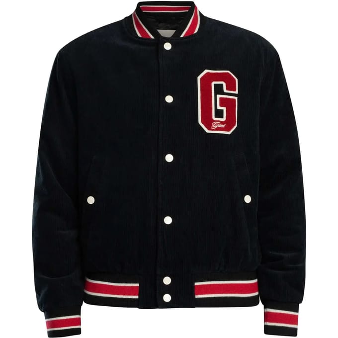 Regular fit gewatteerd jack met logostitching model 'Windcheater'