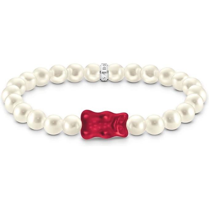 Thomas Sabo - A2154-017-10-L17 - Armband - 925 zilver - Dames - Goldbär rood - 17cm