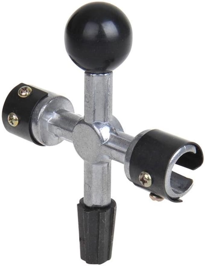 ProPlus Accupoolreiniger - 4-zijdig - Universeel - Verbeterde geleiding - 12.5 x 10.5 cm - Zilver