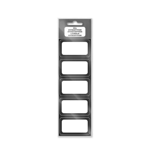 Verhaak Schooletiketten Zwart/wit 20 Stuks