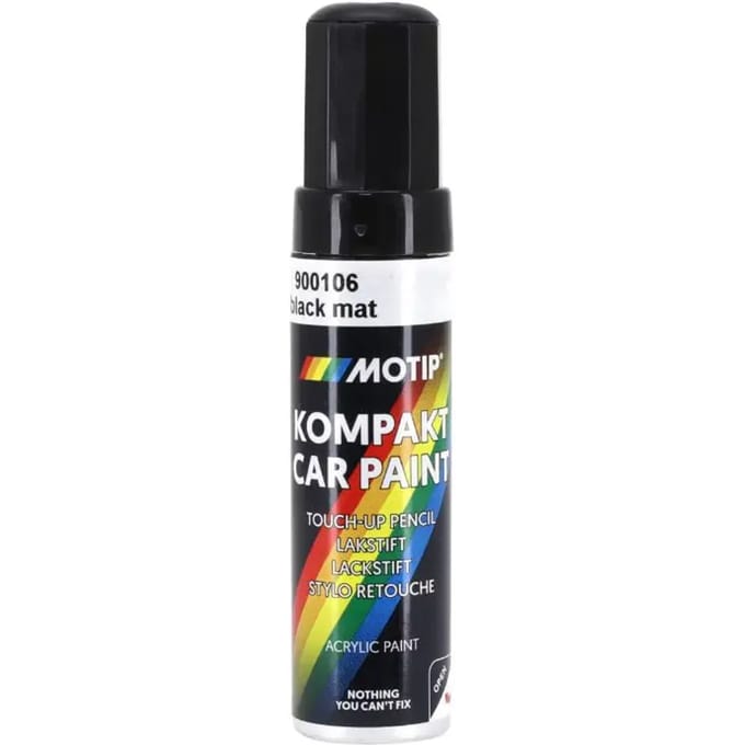Motip 900106 - Auto lakstift - Mat Zwart - 12 ml