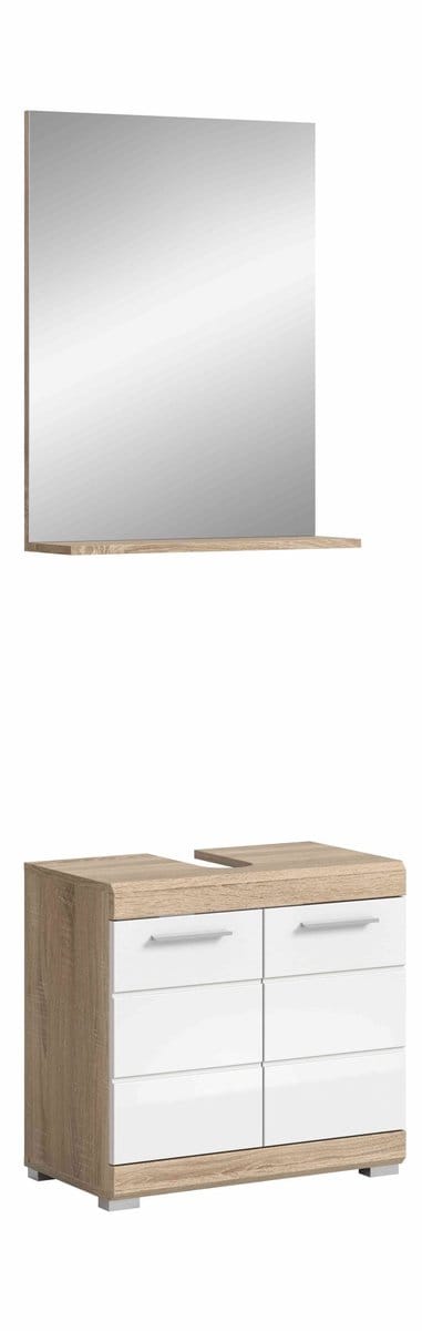 Lambada badkamercombinatie wit hoogglans MDF TZ wit NB - 34x60x191cm