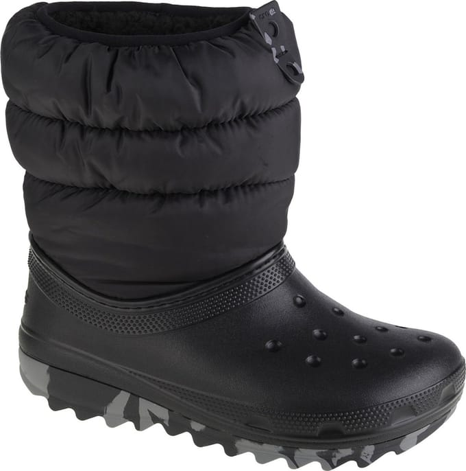 Crocs Classic Neo Puff Boot - Kindersneeuwlaarzen - Zwart - Nylon - Gevoerd