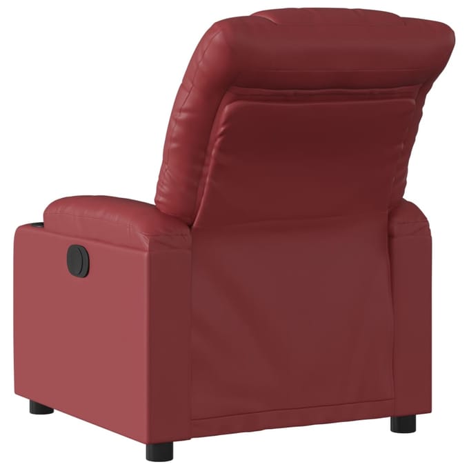 vidaXL - Fauteuil - verstelbaar - kunstleer - wijnrood