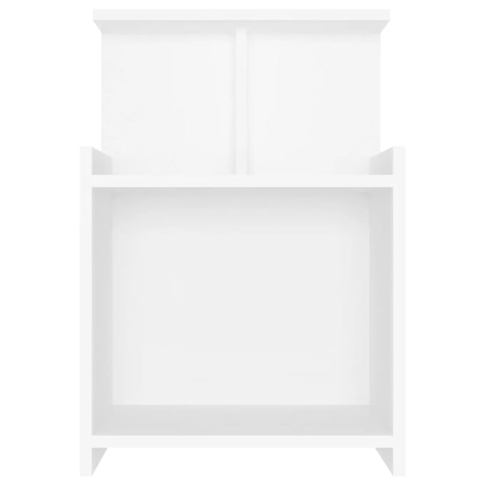 vidaXL - Nachtkastje - 40x35x60 - cm - bewerkt - hout - wit