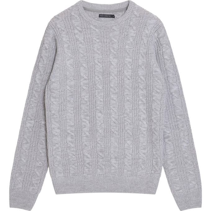 French Connection Crew Cable Ecru Mel Größe: S | Pullover Outlet | Herren | Braun