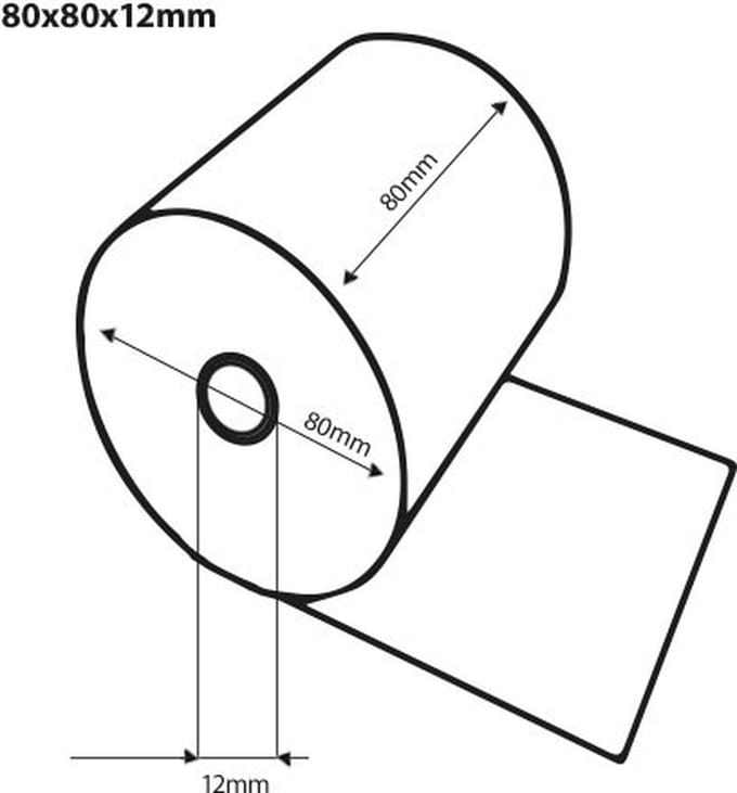 20 x Thermische Kassarol 80/80/12 - 80x80x12 55gr/m