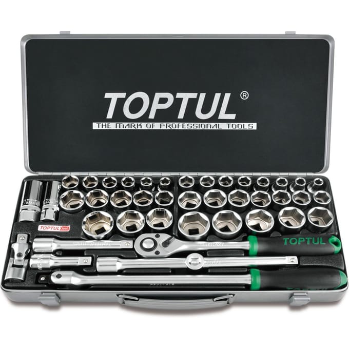 Dopsleutelset TOPTUL 1/2 43 stuks