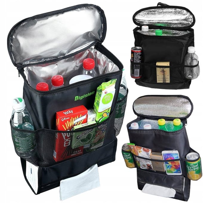 Clever Storage Koeltas auto organizer - Zwart - Sorteervakken