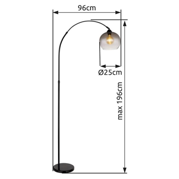 Vloerlamp MARCO Metaal 158.0cm Matt zwart | Roest E27 1-Lichts