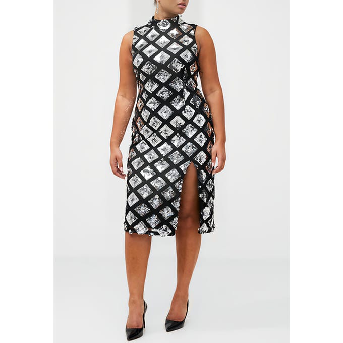 French Connection Axel Embellished Dress Black Größe: 8 | Midikleider Outlet | Damen | Schwarz