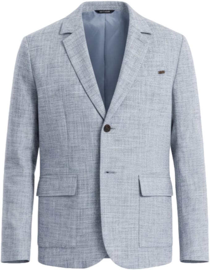 OMBRE Blazer - Regular Fit - Lange Mouw - Knopen Denimblauw S