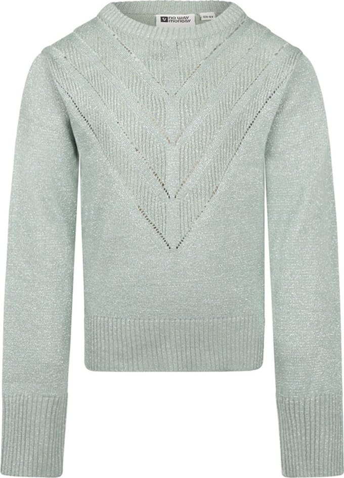 No Way Monday-Girls Pullover ls-Sage - Maat 134