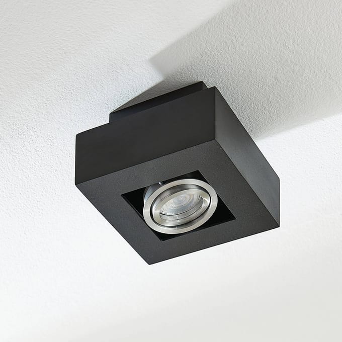 Arcchio - buitenspot - 1licht - Aluminium - H: 8.5 cm - GU10 - zwart