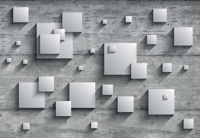 Fotobehang Abstract Modern Grey Silver | XXL - 312cm x 219cm | 130g/m2 Vlies