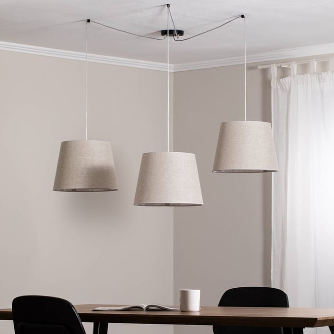 Emibig ASCOT 3 BEIGE - Minimalistische hanglamp voor elke ruimte