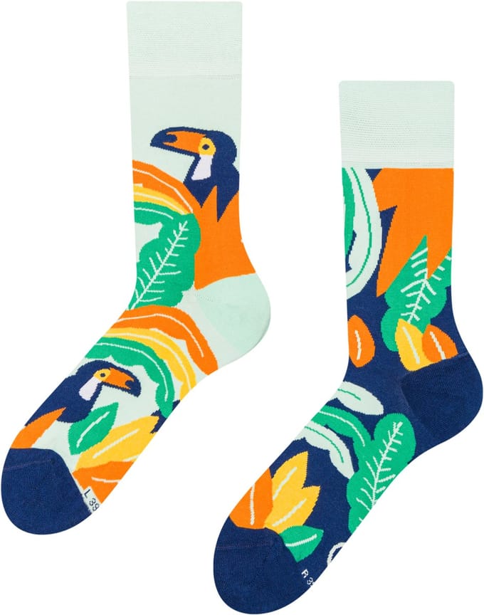 Mismatch Sokken Toucan & Blaadjes 43-46