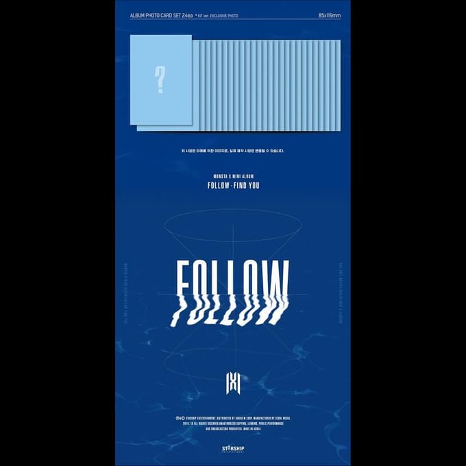 MONSTA X Kit Album [FOLLOW FIND YOU] Kit Ver. white