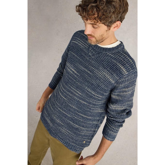 White Stuff Combe Spacedye Jumper Blue Multi Taglia: S | Maglioni a maglia Outlet | Uomo | Blu