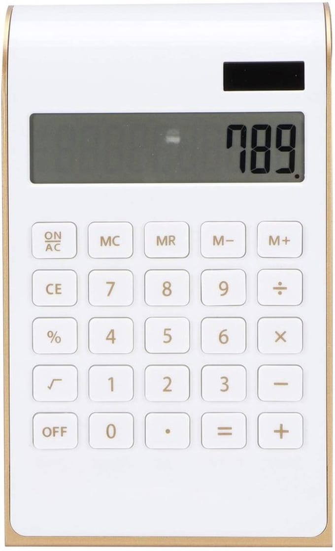 Allecto - Rekenmachine - Zonne-energiecalculator - Draagbaar - Wit