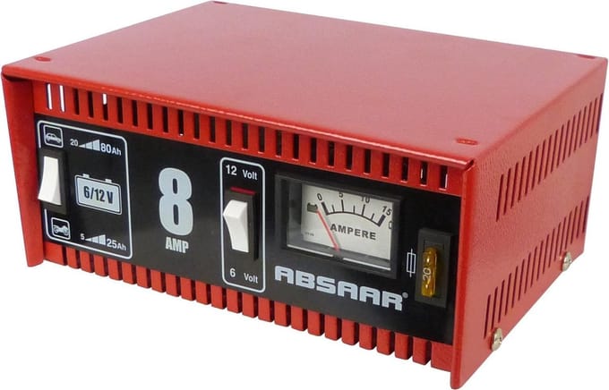 Absaar Acculader 8A 12V CHMVR - 6V / 12V - 2 Laadstanden