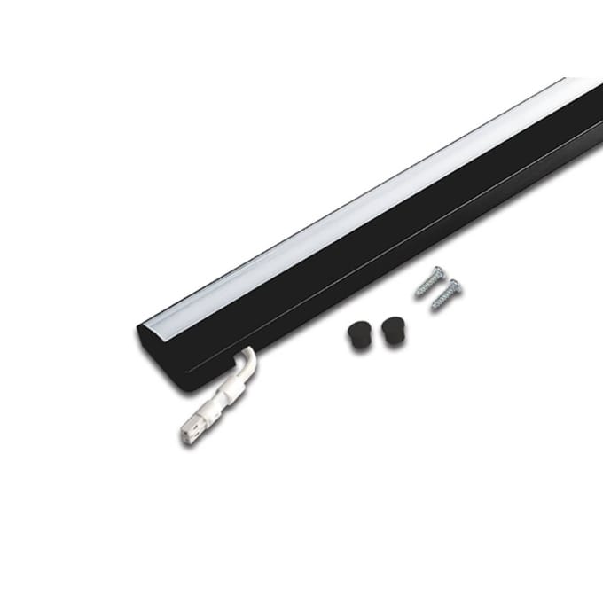 Hera ModuLite F LED meubelverlichting, zwart, 60 cm, 4.000 K aluminium