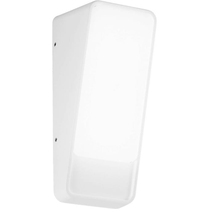 INTEC LED buiten wandlamp Coupe, wit, hoogte 20 cm, metaal