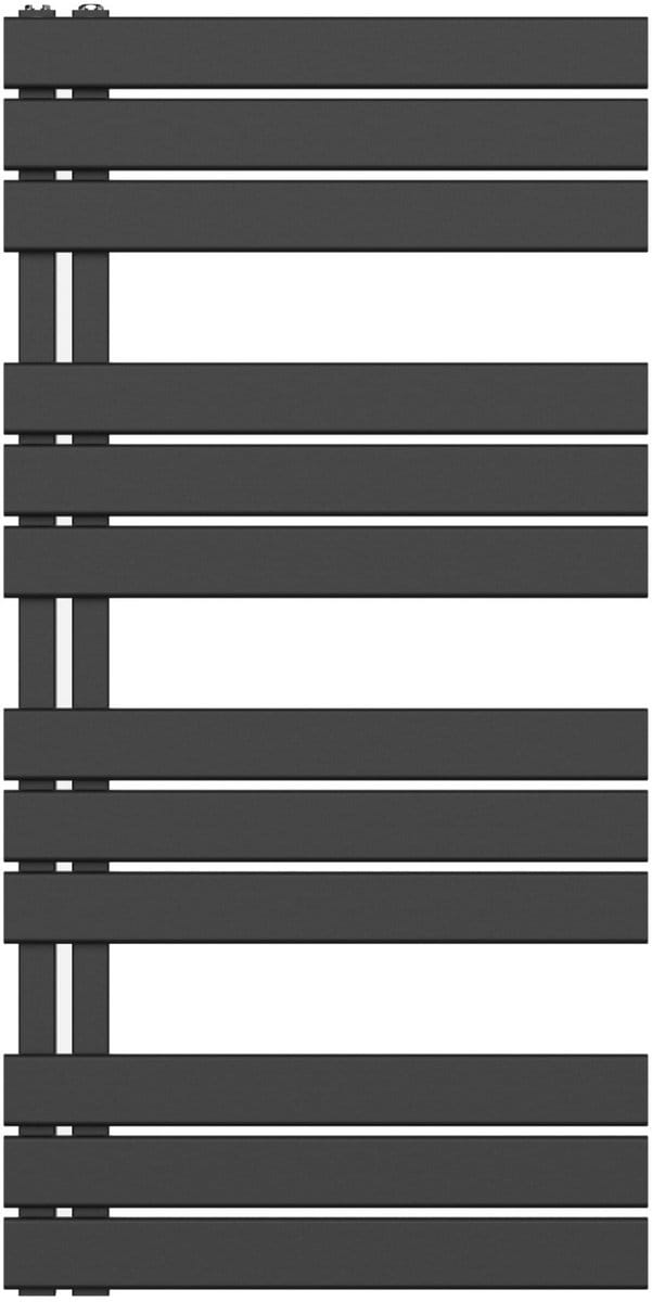 BELRAD Badkamer Radiator 1200x600mm Mat Zwart – Linkeraansluiting/Combi – 681W