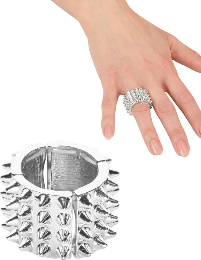 Zilveren spike ringen