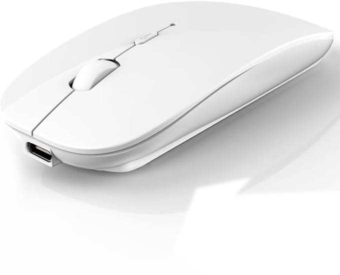 TOVBMUP Bluetooth-muis - Oplaadbaar - Stil - Mini draadloze muis - Geschikt voor Mac, laptop, tablet, Android en Windows-computers