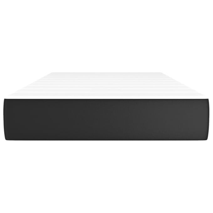 vidaXL - Pocketveringmatras - medium - 120x190x20 - cm - kunstleer - zwart