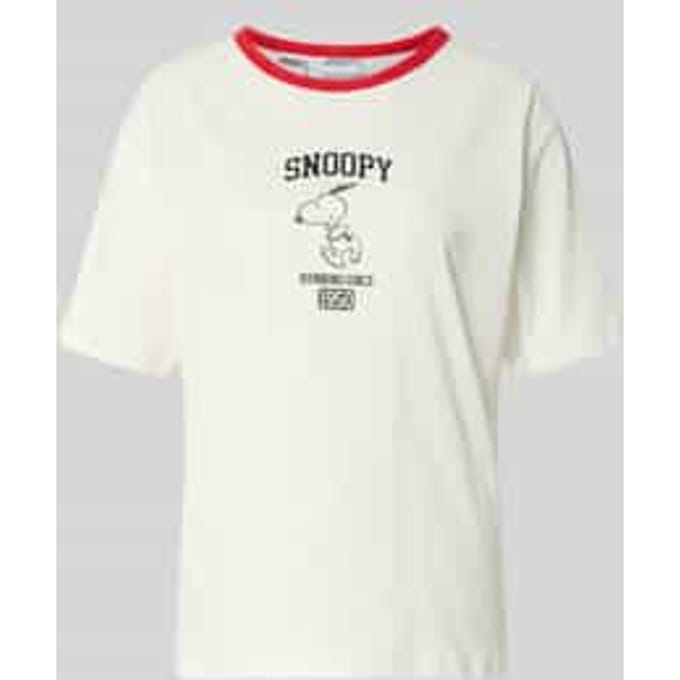 T-shirt met motiefprint en ronde hals