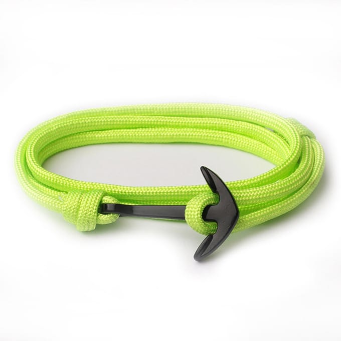 Anker armband Neon Groen polyester koord