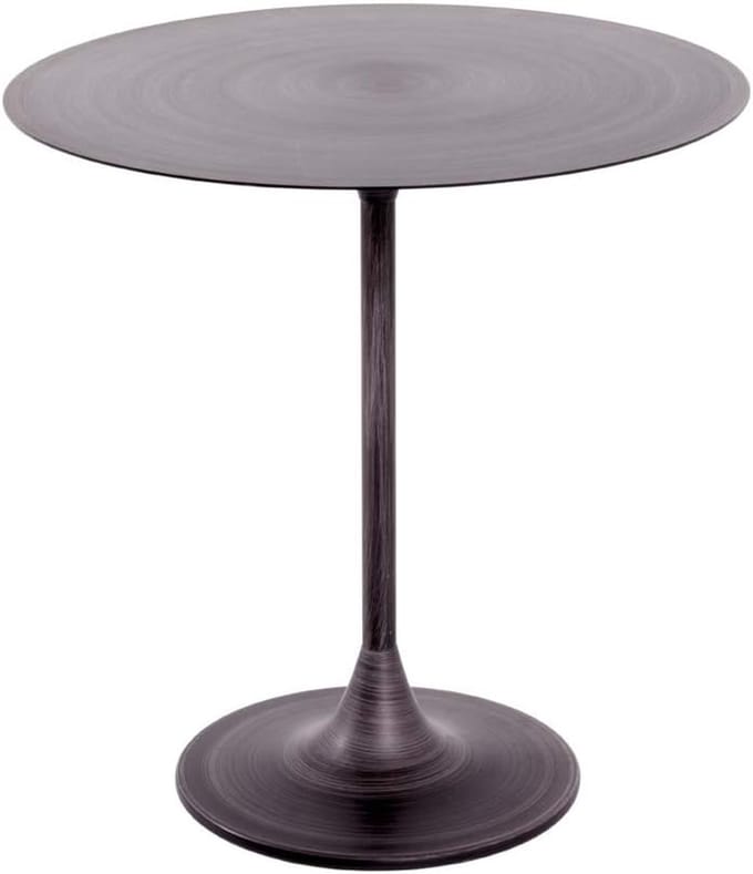 Moderne Zwarte Bijzettafel Vierkant Metaal - Industrieel Design - 45x45x47 cm