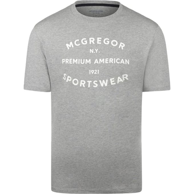 McGregor T- Shirt Premium Medium Grey Melange Taglia: S | T-shirt stampate Outlet | Uomo | Grigio