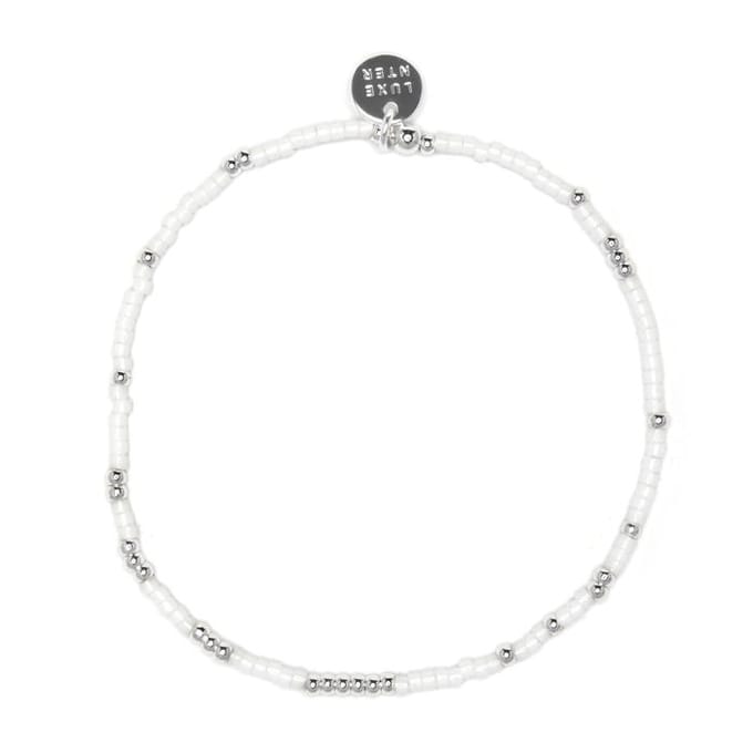 Luxenter Armband van wit glas met 925 sterling zilveren afwerking - Xanvi