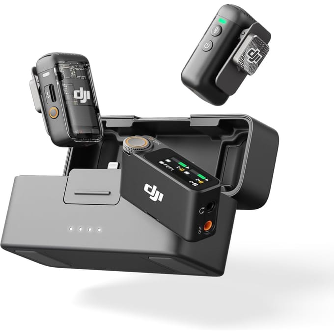 DJI Mic 2 draadloze microfoon met slimme ruisonderdrukking 32-bit float Interne opname Geoptimaliseerd geluid m-bereik