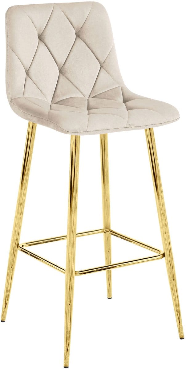 NADO kruk - beige fluweel / GOUDEN poten x 1
