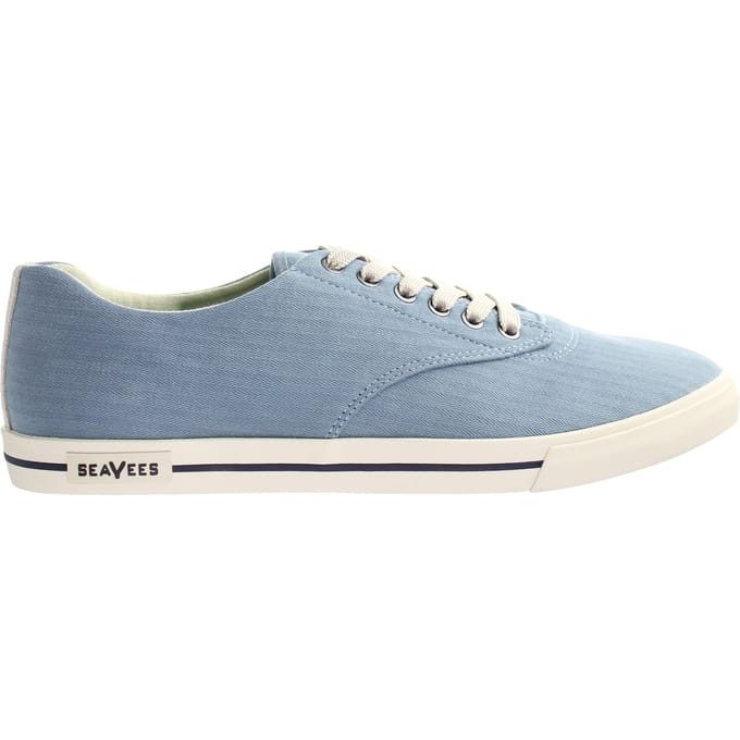 Seavees Hermosa Blauw Mirage Visgraat Twill Surwash Plimsoll Heren Plimsolls
