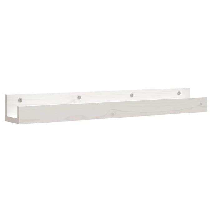 vidaXL - Wandschappen - 2 - st - 80x12x9 - cm - massief - grenenhout - wit