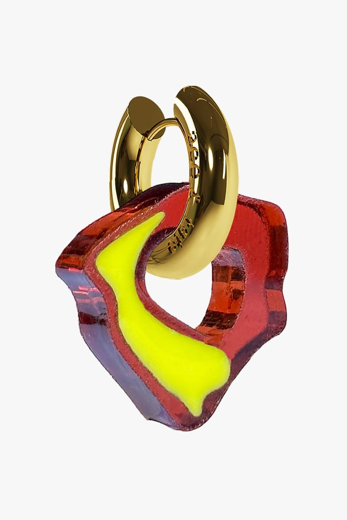 Ace & Tate Unisex Felt Rae Vermilion Größe: M | Ohrringe Outlet | Unisex | Rot
