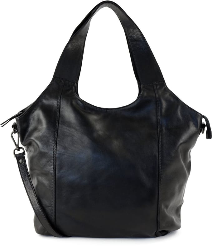 Bear Design Aurora Leren Shopper Schoudertas Handtas - Zwart