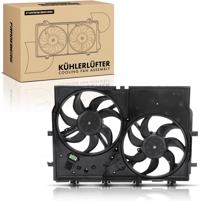Frankberg 1x Motorradiateur Dubbele ventilator