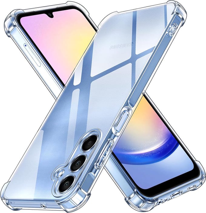 Hoesje geschikt voor Samsung Galaxy A25 - Techsuit Shockproof Silicone Back Cover - Transparant
