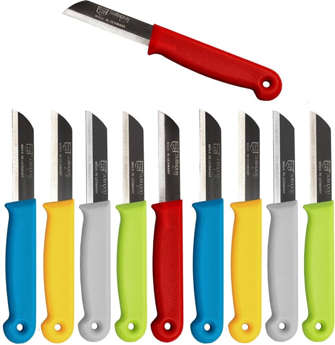 Solingen Schilmesje – RVS Glad – 16 cm met Blade Cover – HACCP Mix – 10 Stuks